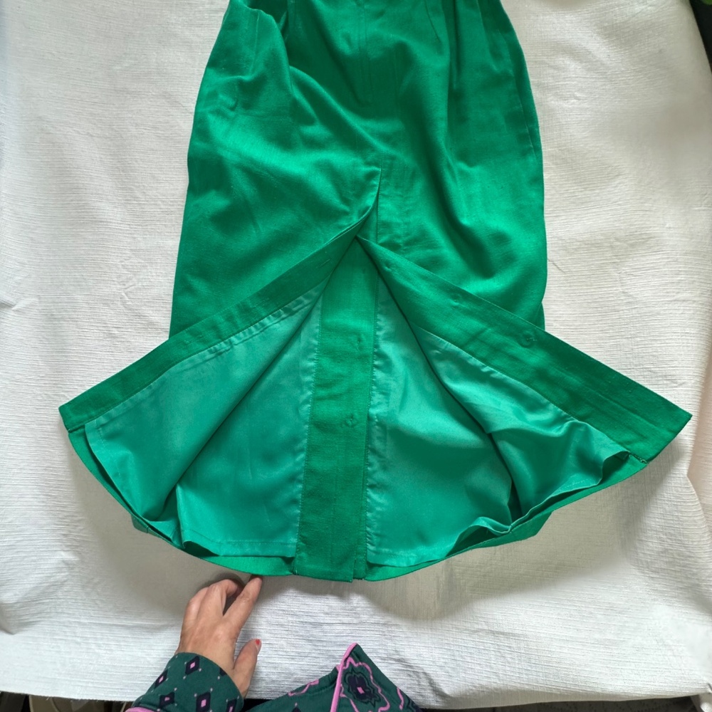 Lucien Daunois EGreen Maxi Skirt Silk - Picture 4 of 7